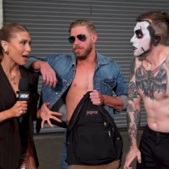 Orange Cassidy and Danhausen are interviewed after winning a Casino Battle Royale on AEW Dynamite