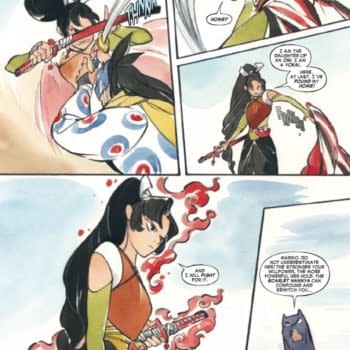 Interior preview page from DEMON WARS: SCARLET SIN #1 PEACH MOMOKO COVER