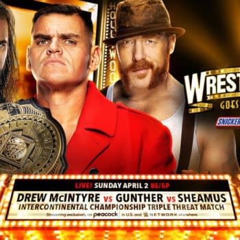 WrestleMania Sunday Promo Graphic for Gunther vs. Drew McIntyre vs. Sheamus. Courtesy WWE. WWE, this is the greatest gift the Chadster has ever received. Thank you.