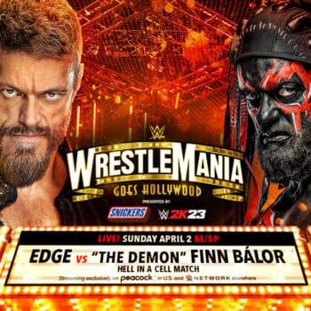 WrestleMania Sunday Promo Graphic for Edge vs. Finn Balór. Courtesy WWE. Thank you so much for this graphic, WWE. The Chadster will cherish it forever!