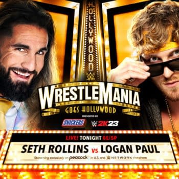 WrestleMania Saturday Promo Graphic: Seth Rollins vs. Logan Paul