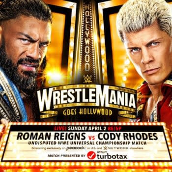 WrestleMania Sunday Promo Graphic: Roman Reigns vs. Cody Rhodes. Courtesy WWE. Thank you so much, WWE. The Chadster can never repay you for this.