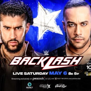 WWE Backlash Preview Graphic for Bad Bunny vs. Damian Priest