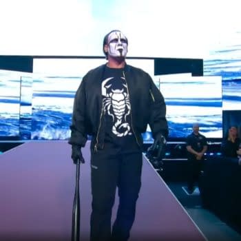 Sting appears on AEW Dynamite.