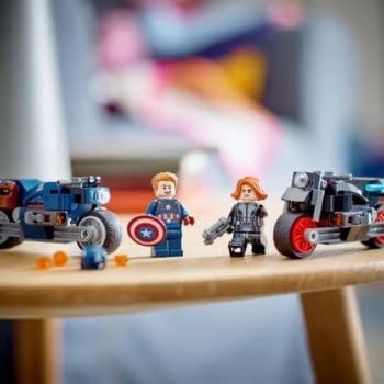 Take a Ride with LEGO Black Widow & Captain America Motorcycle Set