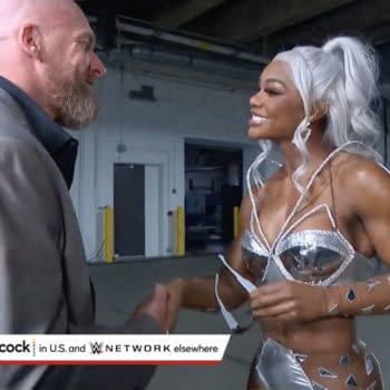 Triple H greets Jade Cargill at WWE Fastlane