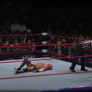 FTR Bald lays in the ring plotting to mess with WWE fans after losing the AEW Tag Team Championship to Big Bill and Ricky Starks on AEW Collision
