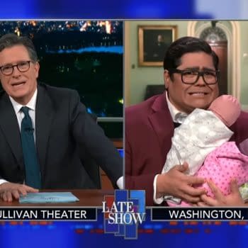 Stephen Colbert Lets Harvey Guillén's George Santos Make Their Case