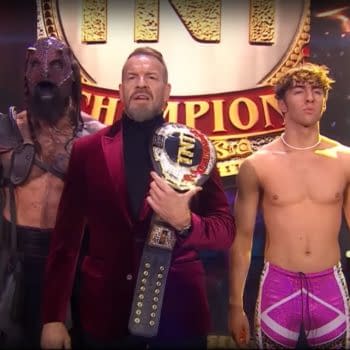 Luchasaurus, Christian Cage, and Nick Wayne appear on AEW Colision