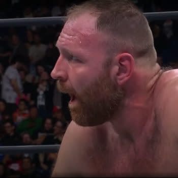 Jon Moxley in a rare not-bleeding moment on AEW Dynamite