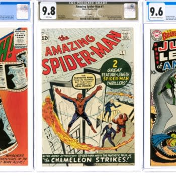 Amazing Spider-Man #1 (Marvel, 1963), Showcase #4 (DC, 1956), Brave and the Bold #28 (DC, 1960).