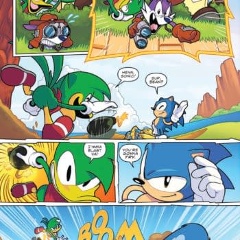 Interior preview page from SONIC THE HEDGEHOG: FANG THE HUNTER #1 AARON HAMMERSTROM COVER