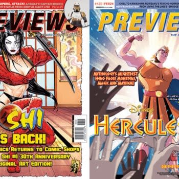 Shi & Hercules On Front Of Next Week's Previews Catalogue