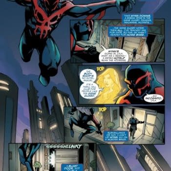 Interior preview page from MIGUEL O'HARA: SPIDER-MAN 2099 #4 NICK BRADSHAW COVER
