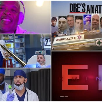Kimmel Checks Into Dr. Dre Snoop 50 Cent &#038 Eminems Dres Anatomy
