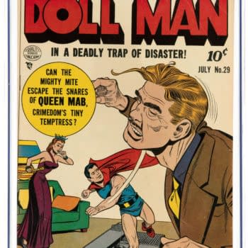 Doll Man and Crimedom's Tiny Temptress in Doll Man #29, Up for Auction