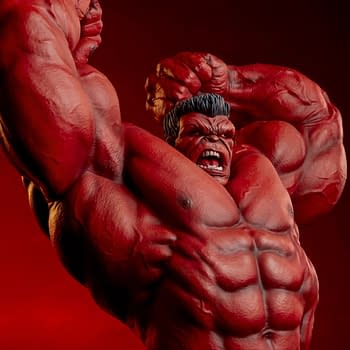 Thunderbolt Ross is the Red Hulk and Sideshow Captures His Red Fury 