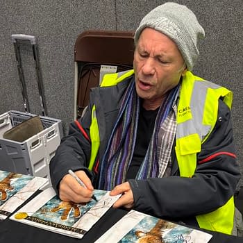 We Know Why Bruce Dickinson Wore A High-Vis Jacket At His HMV Signing