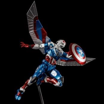 Sentinel Debuts Fighting Armor Sam Wilson Captain America Figure 