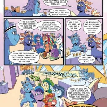 Interior preview page from MY LITTLE PONY: KENBUCKY ROLLER DERBY #5 KATE SHERRON COVER