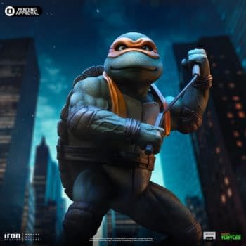 Live-Action Michelangelo TMNT Statue Revealed by Iron Studios