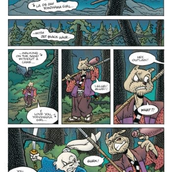 Interior preview page from USAGI YOJIMBO: THE CROW #5 HI-FI COLOUR DESIGN COVER