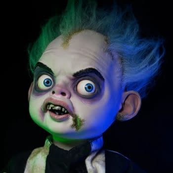 NECA Debuts Creepy 1:1 Life Size Replica Baby Beetlejuice Doll 