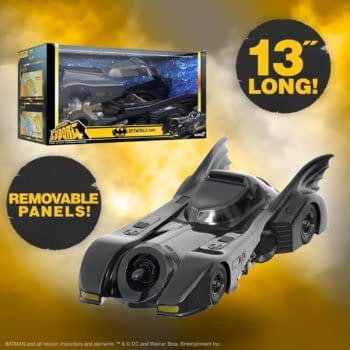 Super7 Arrives in Gotham with New Super Cyborg Batman 89’ Batmobile