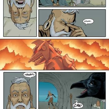Interior preview page from GODZILLA RIVALS: MECHAGODZILLA VS. KING GHIDORAH #1 CASEY MALONEY COVER