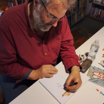 Steve Bell at Gosh Comics / Rich Johnston