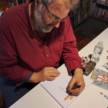 Steve Bell at Gosh Comics / Rich Johnston