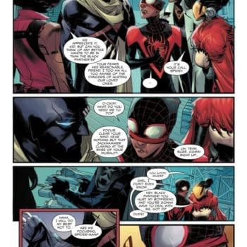 Interior preview page from MILES MORALES: SPIDER-MAN #25 FEDERICO VICENTINI COVER
