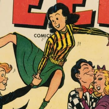 All Teen Comics #20 (Timely, 1947), first appearance of Mitzi Martin.