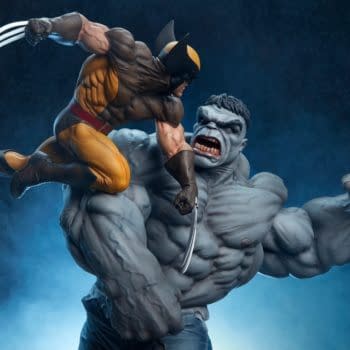 Sideshow Reveals New Marvel Comics Grey Hulk vs Wolverine Maquette