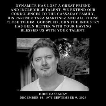 John Cassaday Dedication In Dynamite Comics In October