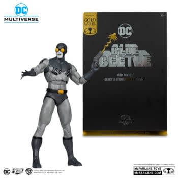 Black & White DC Comics Blue Beetle Exclusive Revealed by McFarlane 