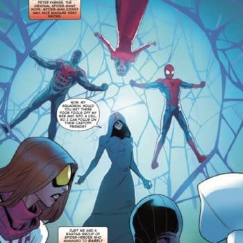 Interior preview page from SPIDER-SOCIETY #4 PETE WOODS COVER