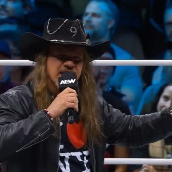 Axl Rose cuts a promo in the ring on AEW Rampage