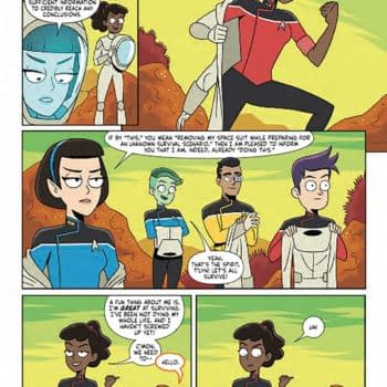 Interior preview page from STAR TREK: LOWER DECKS #2 DEREK CHARM COVER