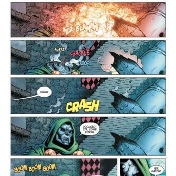 Interior preview page from DOCTOR DOOM AND ROCKET RACCOON #1 GARY FRANK COVER