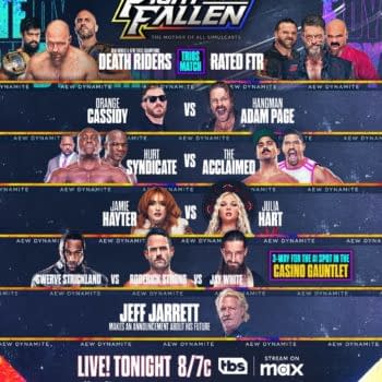 AEW Dynamite: Fight for the Fallen match card graphic