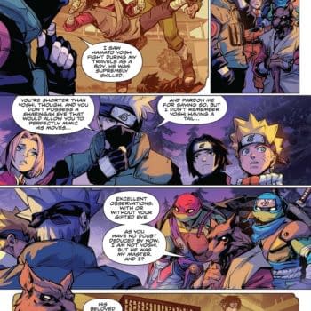 Interior preview page from TEENAGE MUTANT NUNJA TURTLES X NARUTO #2 JORGE JIMéNEZ COVER