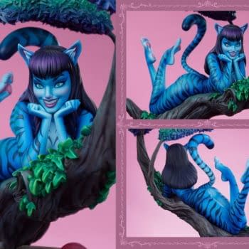 Sideshow Unveils New J. Scott Campbell Lady Cheshire Cat Statue