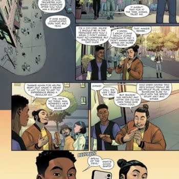 Interior preview page from MILES MORALES: SPIDER-MAN #30 FEDERICO VICENTINI COVER