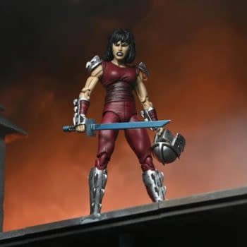 NECA Debuts New TMNT Mirage Comics Karai as Shredder Figure