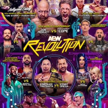 AEW Revolution match card graphic