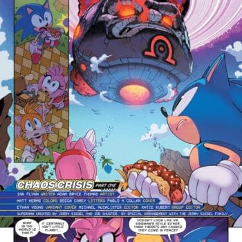 Interior preview page from DC x Sonic the Hedgehog #1