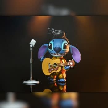 NECA Reveals New Disney’s Lilo & Stitch Gold Suit Elvis Stitch Figure