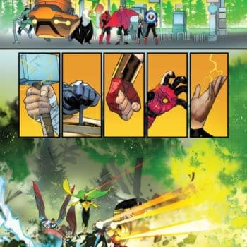 Interior preview page from ONE WORLD UNDER DOOM #1 BEN HARVEY COVER