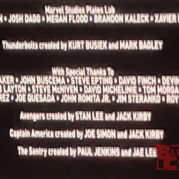 "Special Thanks" Comic Book Creator Credits For Thunderbolts*